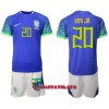 Virallinen Fanipaita + Shortsit Brasilia Vini JR. 20 Vieraspelipaita MM-Kisat 2022 - Lasten